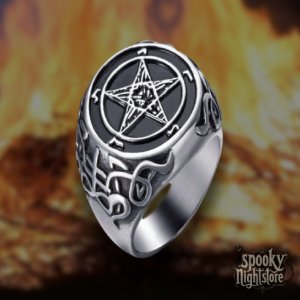 Anillo Pentagrama Invertido Baphomet