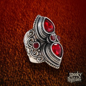 Anillo Vintage con Zirconia Roja