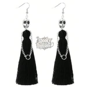 Pendientes Calavera con Flecos