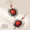 Pendientes Vintage con Rosa en relieve