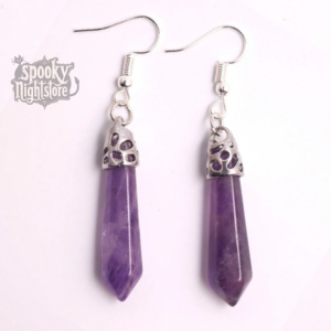 Pendientes Péndulo de Amatista Natural Pendientes Péndulo de Amatista Natural