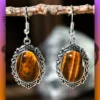 pendientes de piedra natural ojo de tigre