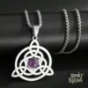 Colgante Triquetra celta con amatista