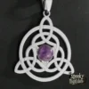 Colgante Triquetra celta con amatista