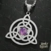 Colgante Triquetra celta con amatista