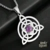 Colgante Triquetra celta con amatista