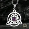 Colgante Triquetra celta con amatista