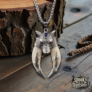 Colgante Cabeza de Fenrir con Colmillos Colgante Cabeza de Fenrir con Colmillos