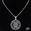 Colgante con Pentagrama con Lunas y Hojas de Hiedra
