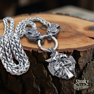 Colgante de Odin con Cuervos Colgante de Odin con Cuervos