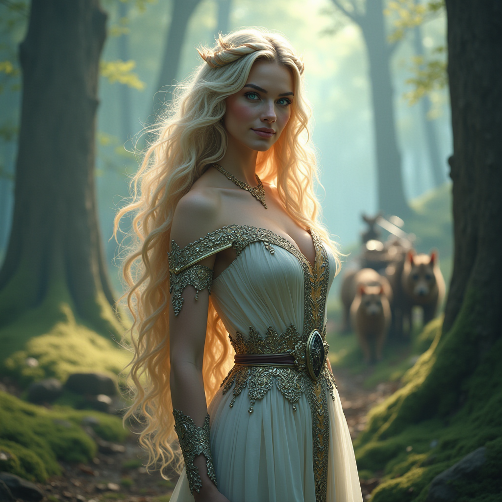 ilustración de la diosa Freya
