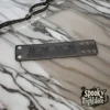Pulsera de Cuero Calavera en Llamas