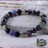 Pulsera de Prehnita amatista hematite fluorita y turmalina