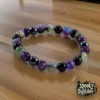 Pulsera de Prehnita amatista hematite fluorita y turmalina